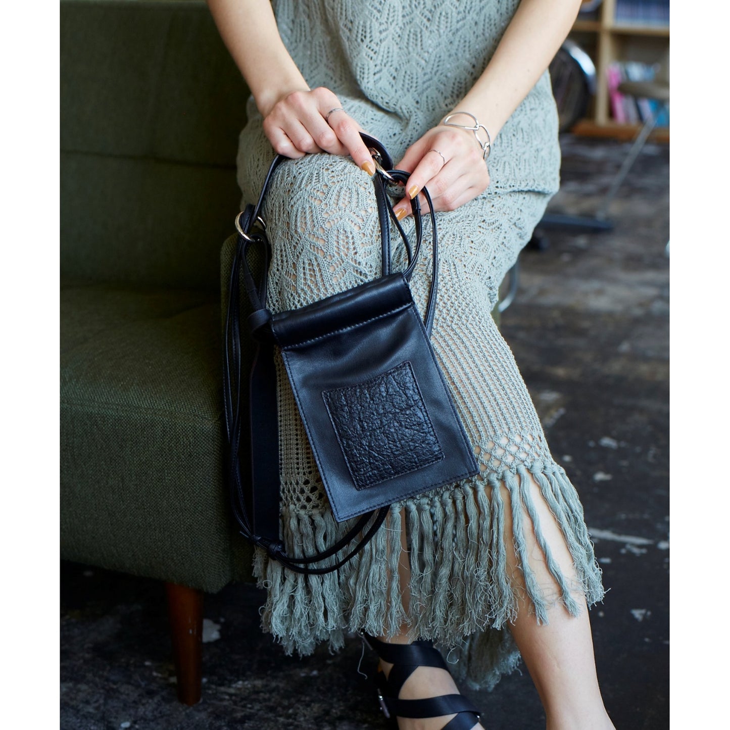 Apple Leather x PINATEX 2way Shoulder Bag