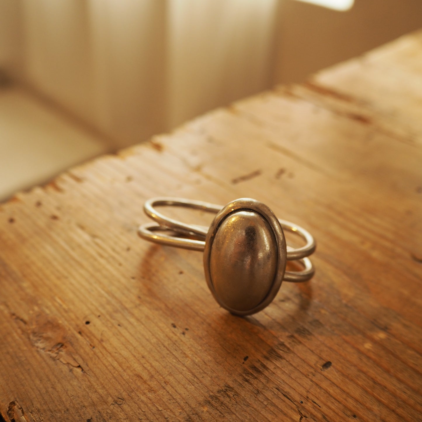 Double line Oval Ring