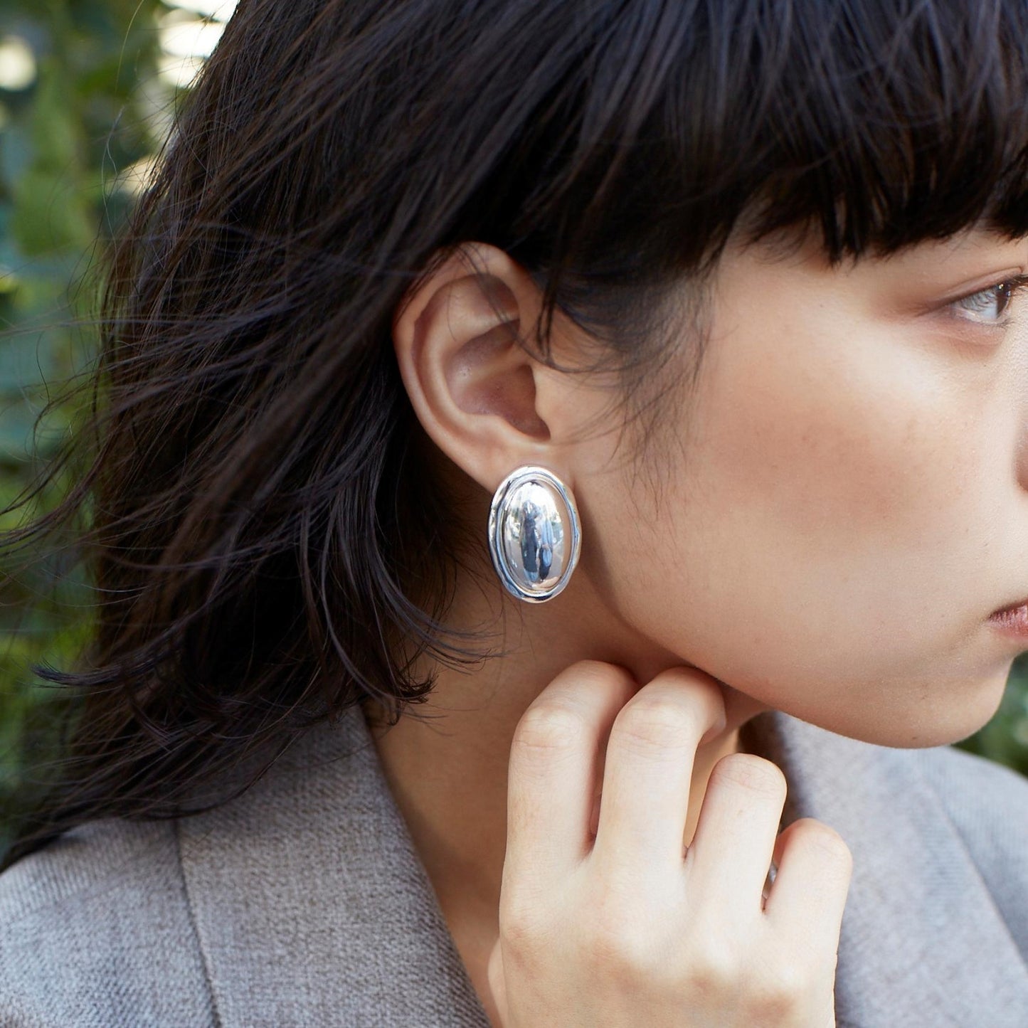 Oval polish Earrings