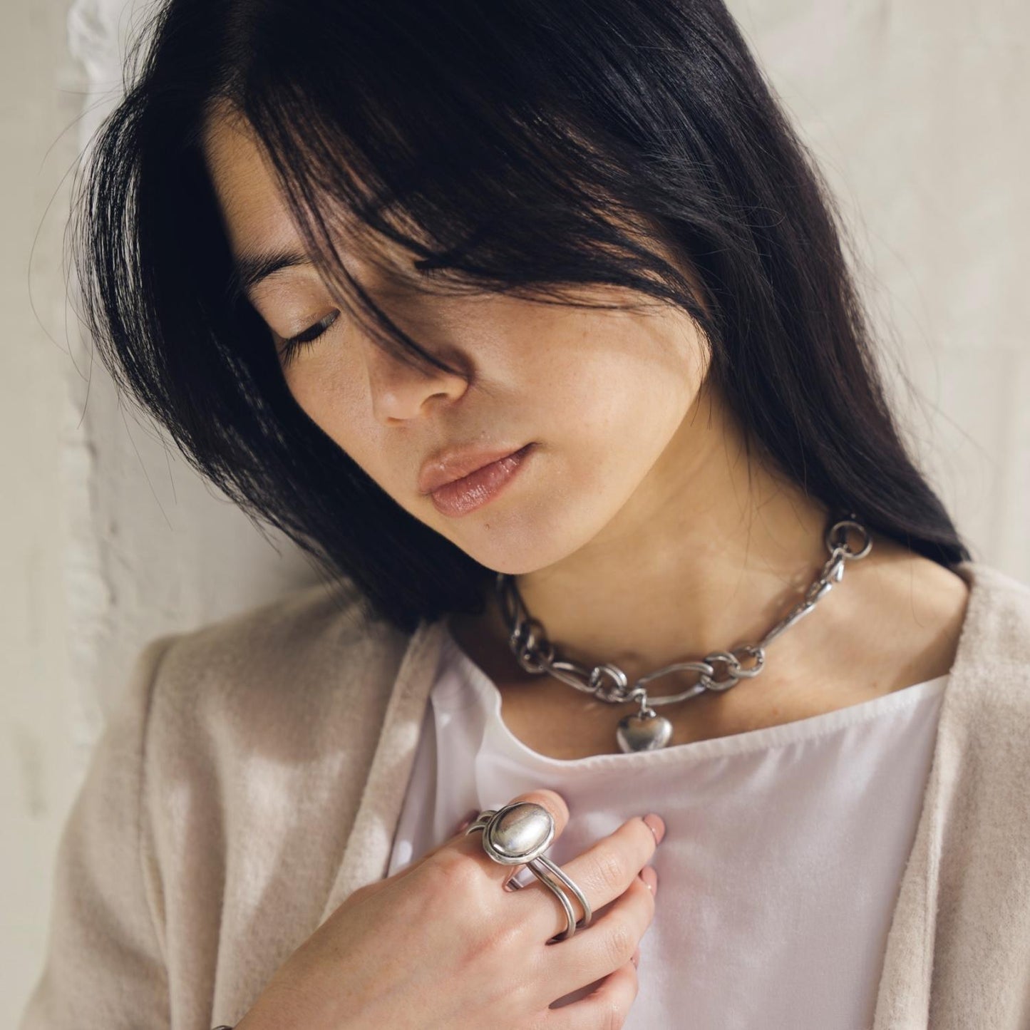 Plump heart Mutually Necklace