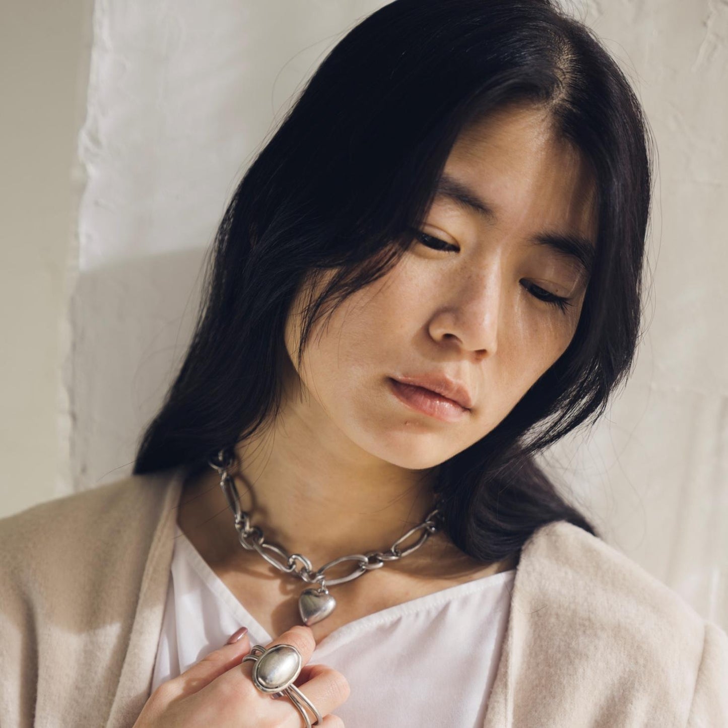 Plump heart Mutually Necklace