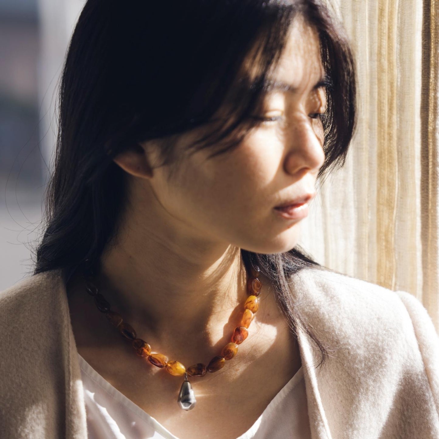 Marble brown Necklace