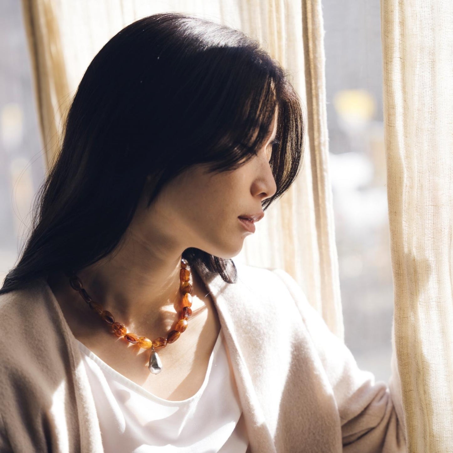 Marble brown Necklace