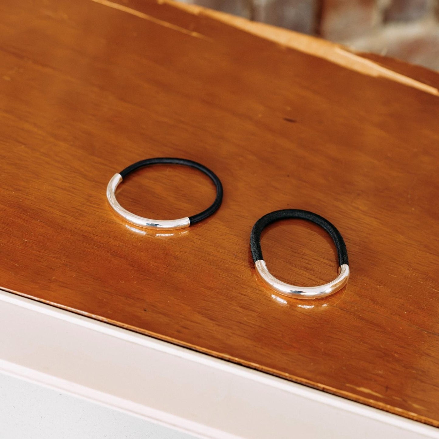 Metal Tube Hair Tie 2pcs SET
