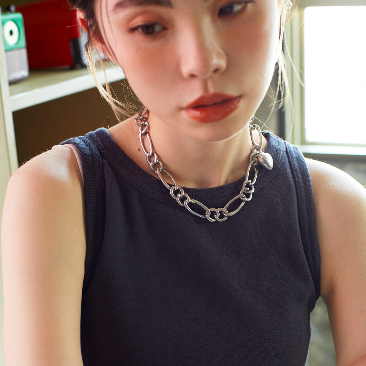 Plump heart Mutually Necklace
