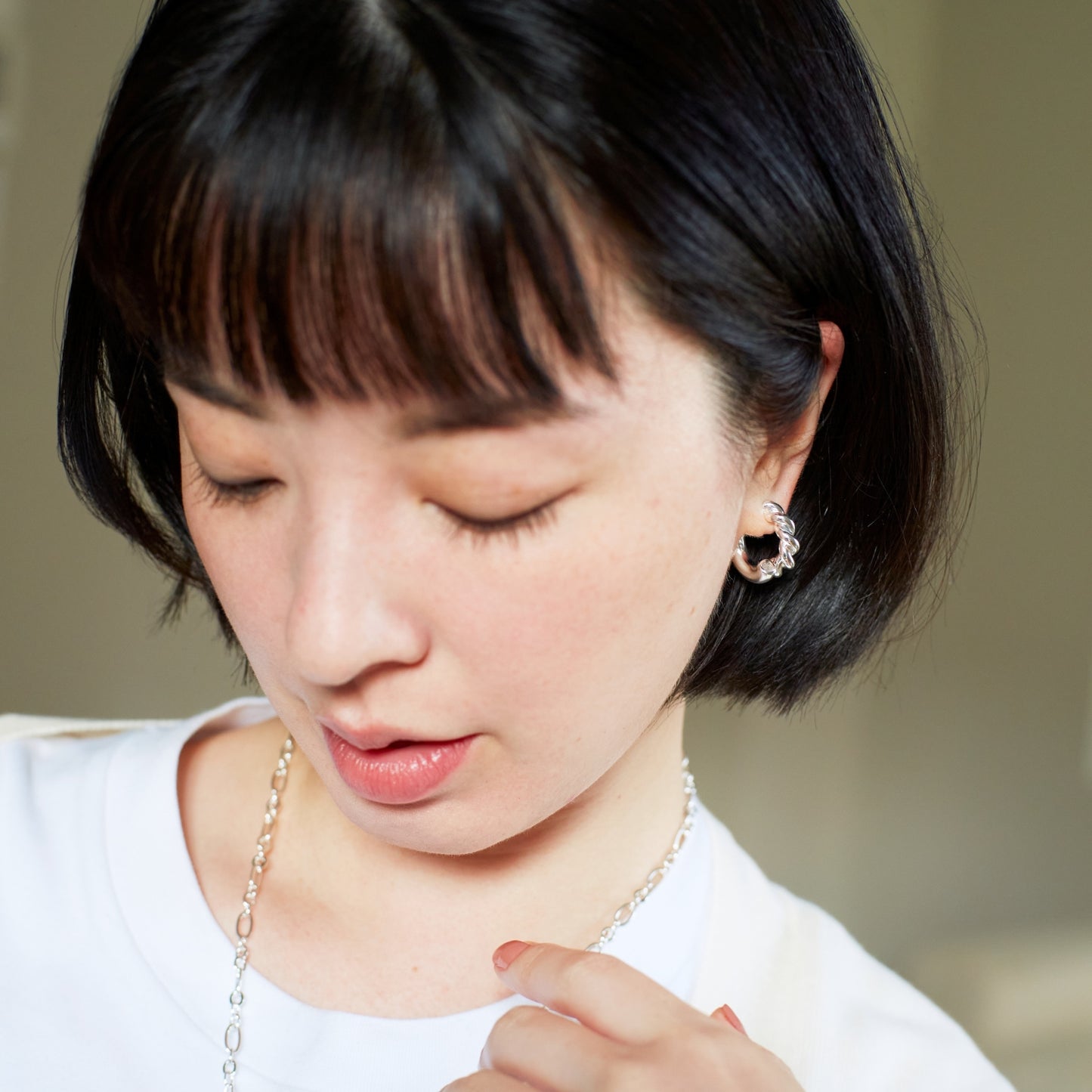 Half design Hoop Pierce