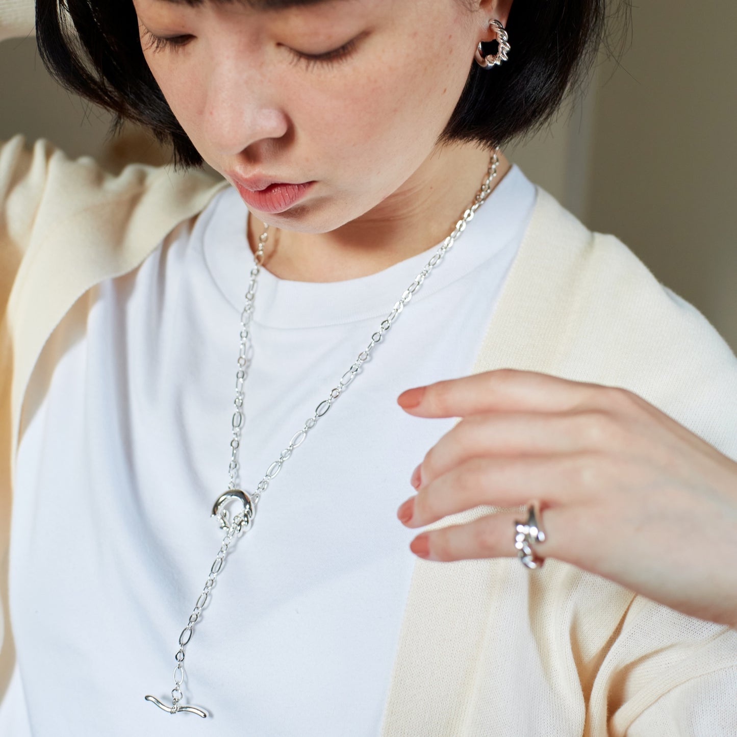 Half design Hoop Pierce