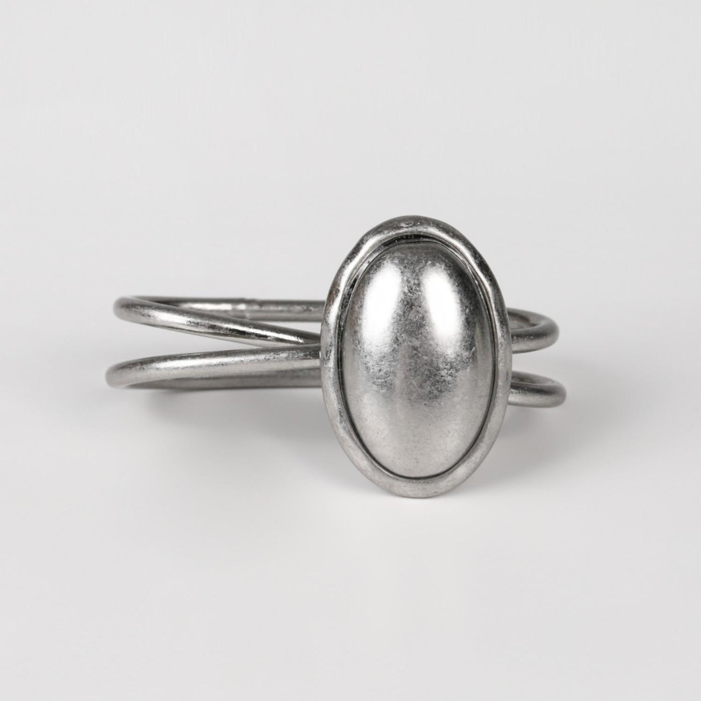 Double line Oval Ring