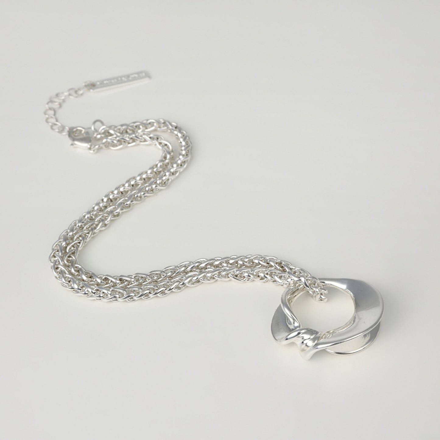 Asymmetry twist ring Necklace