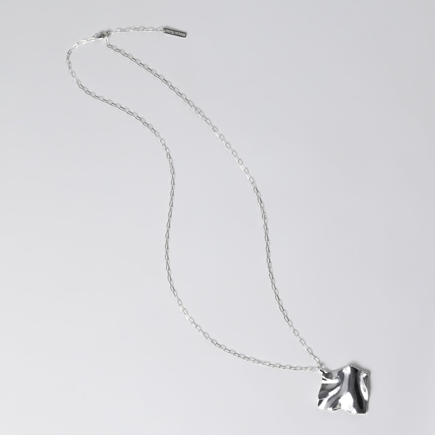 Wave square plate Necklace