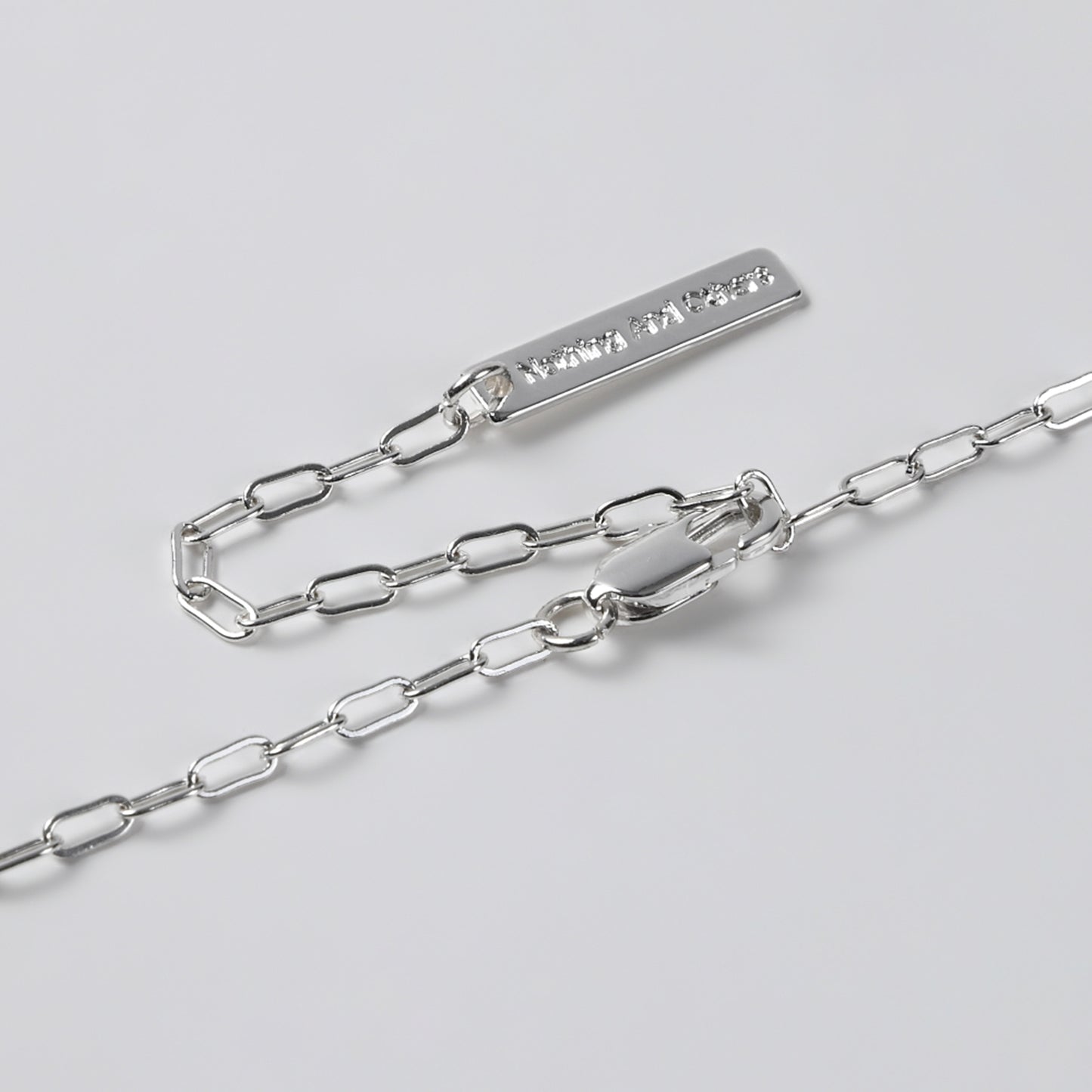 Wave square plate Necklace