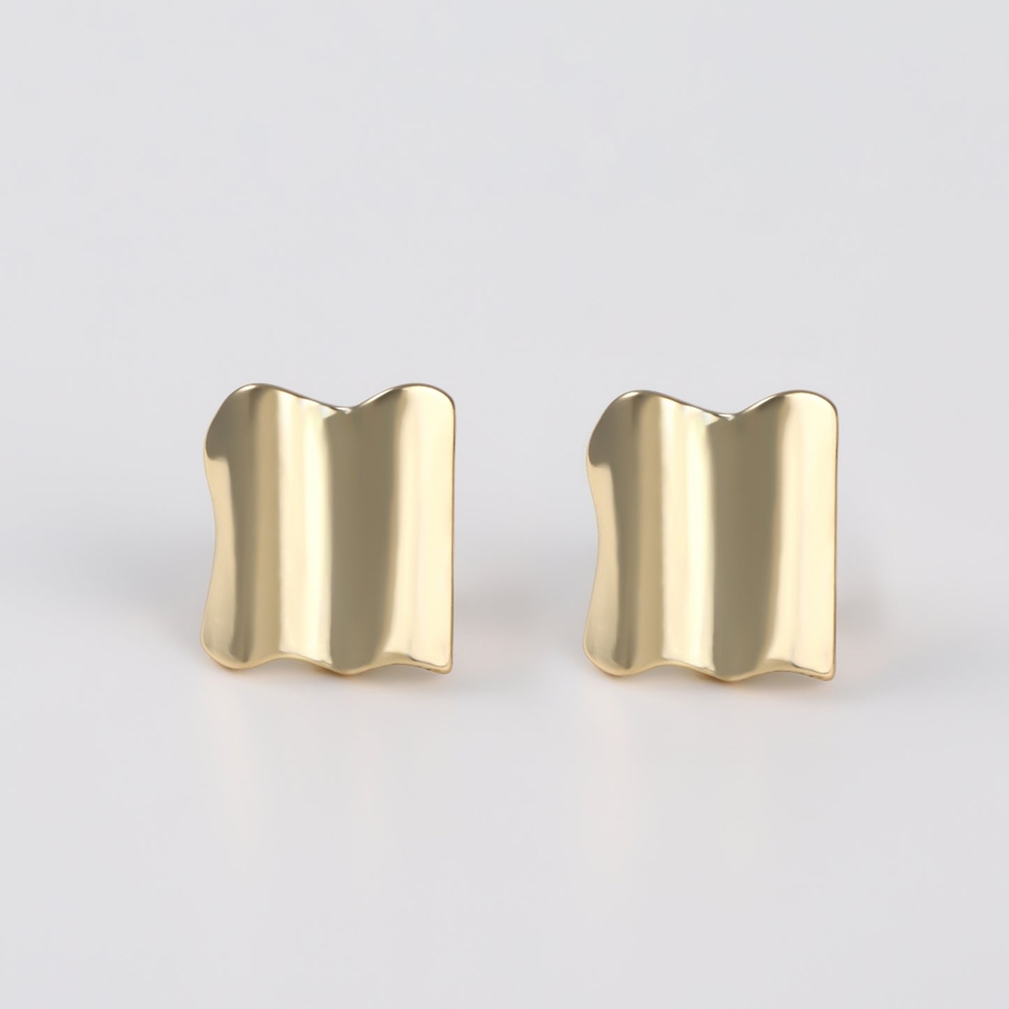 wave square earrings