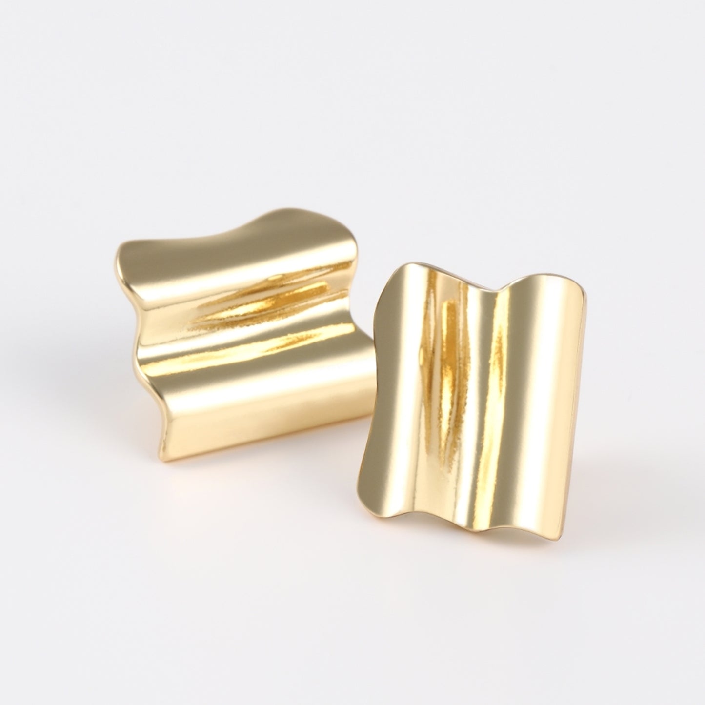 wave square earrings