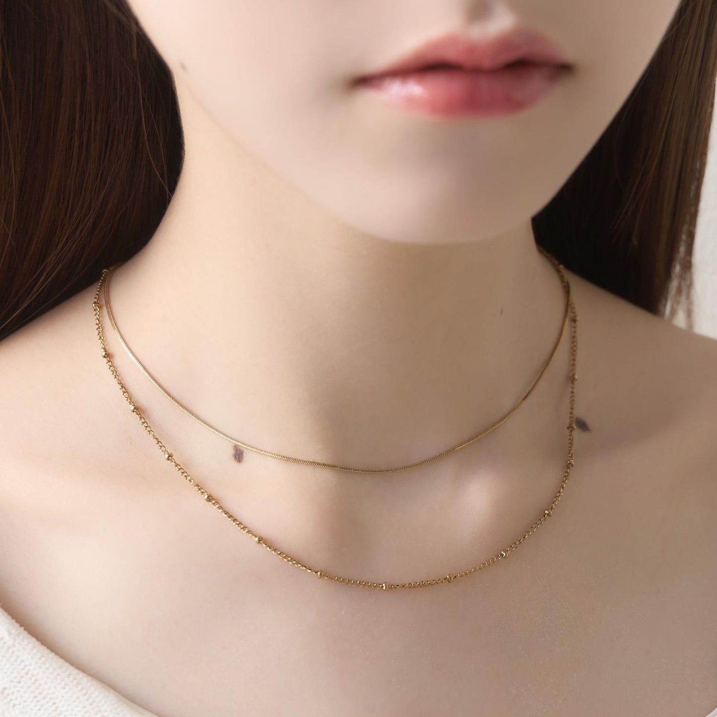 
                  
                    シンプル2連チェーンネックレス【AKB48 千葉恵里さん着用】
                  
                