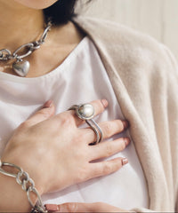 Double line Oval Ring