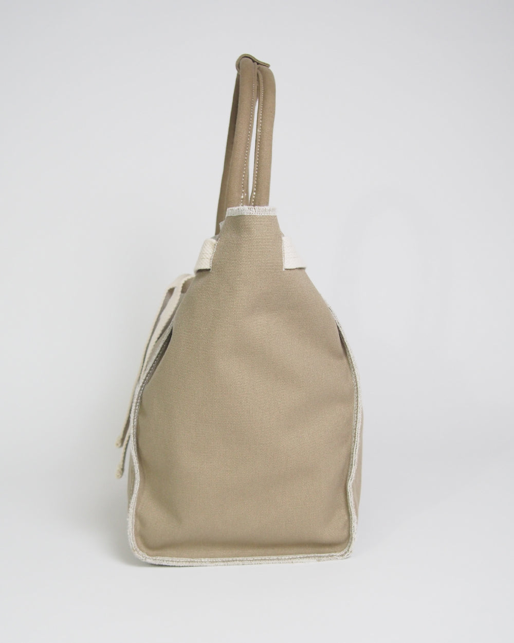 Beige canvas tote discount bag